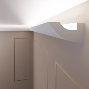 10 Meter+4 Innenecken LED Band Stuckleiste für indirekte Beleuchtung OL-11